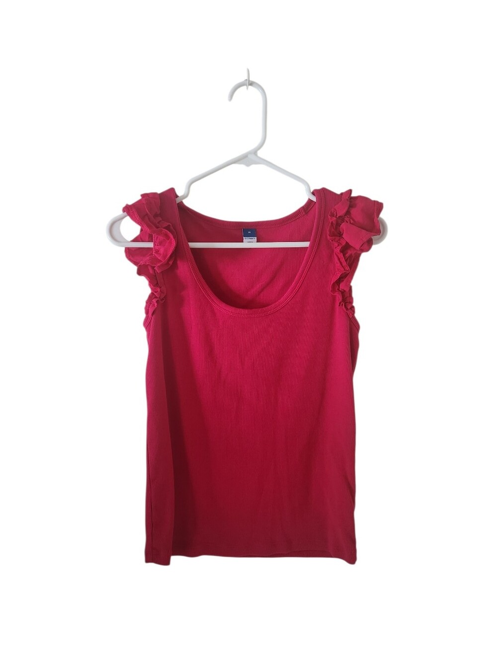Old Navy Hot Pink Ruffled Sleeve Top